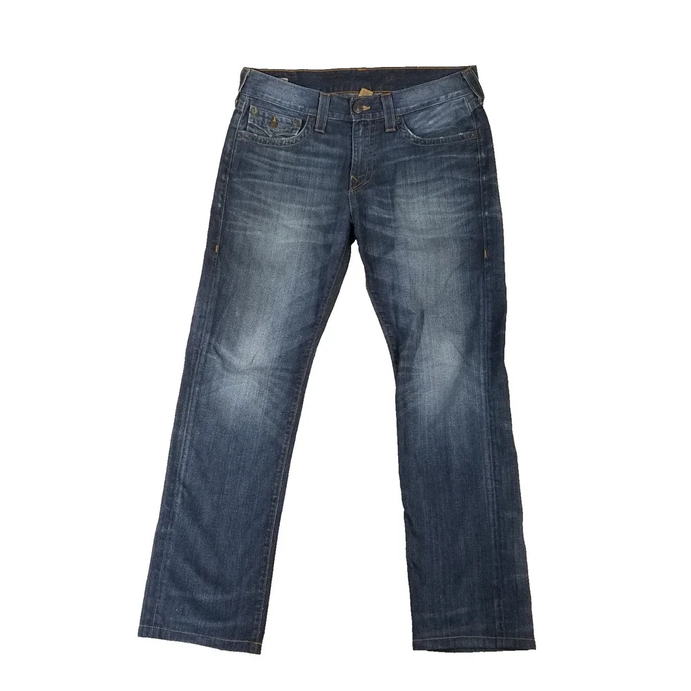 True Religion jeans men's 36x32 Geno‎ relaxed Slim flap pocket blue denim pants